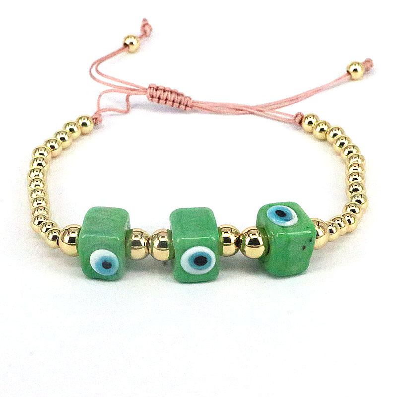 Fashion Devilu0027S Eye glass Copper Beaded Bracelets 1 Piece