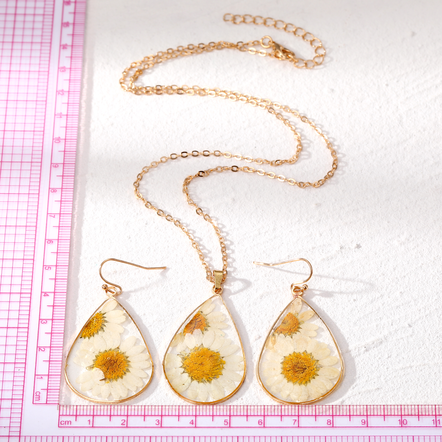 Vacation Flower Resin Epoxy Womenu0027S Earrings Necklace