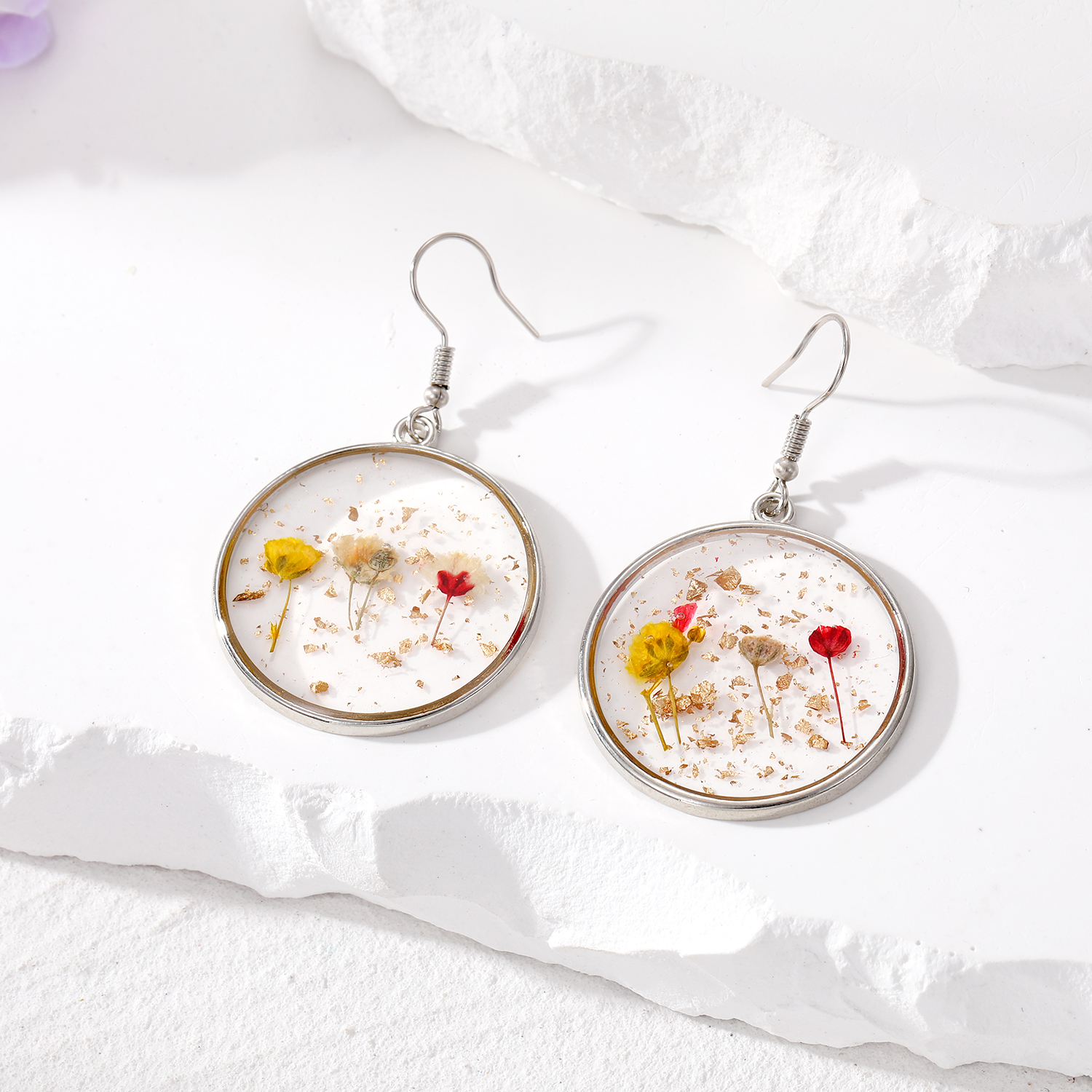 Fashion Flower Resin Enamel Womenu0027S Earrings Necklace