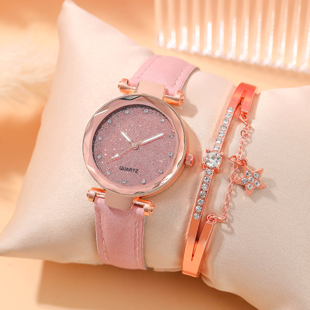 Simple Style Solid Color Buckle Quartz Womenu0027s Watches