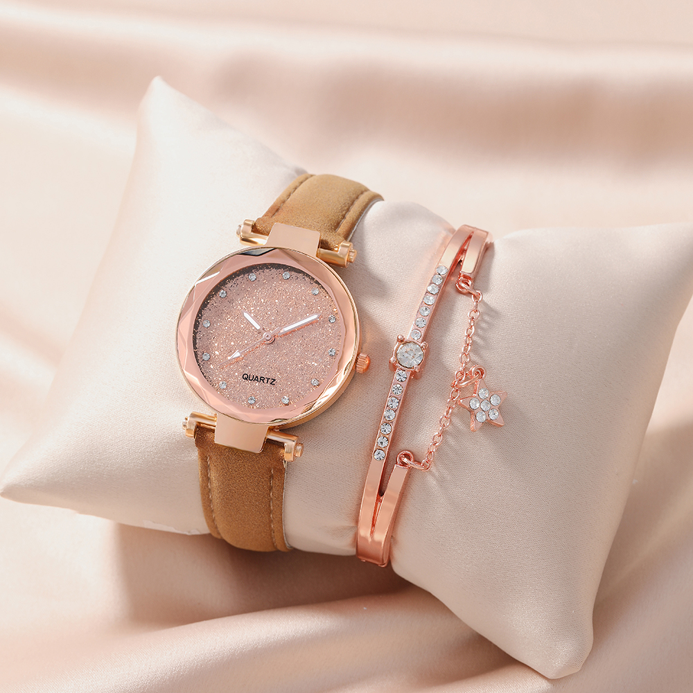 Simple Style Solid Color Buckle Quartz Womenu0027s Watches