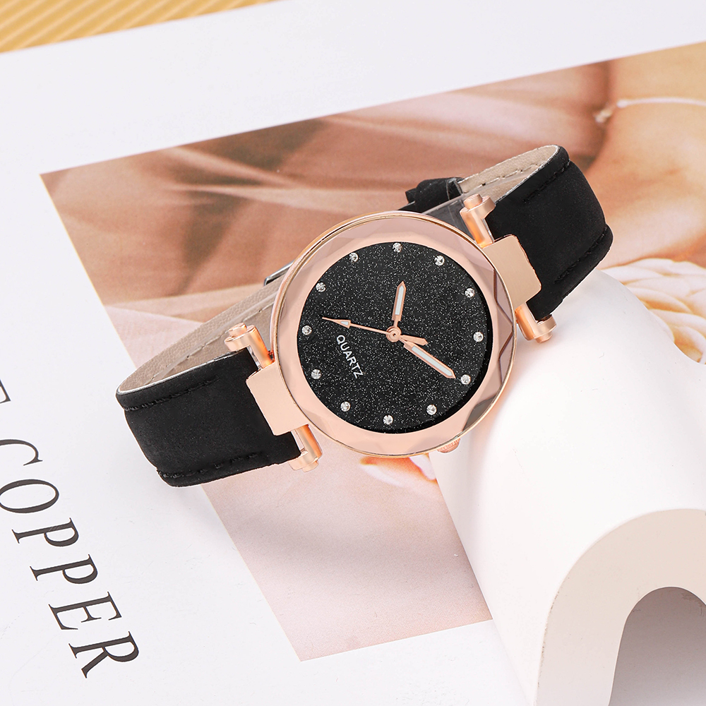 Simple Style Solid Color Buckle Quartz Womenu0027s Watches
