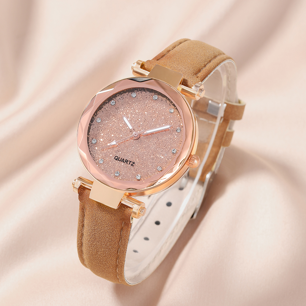 Simple Style Solid Color Buckle Quartz Womenu0027s Watches