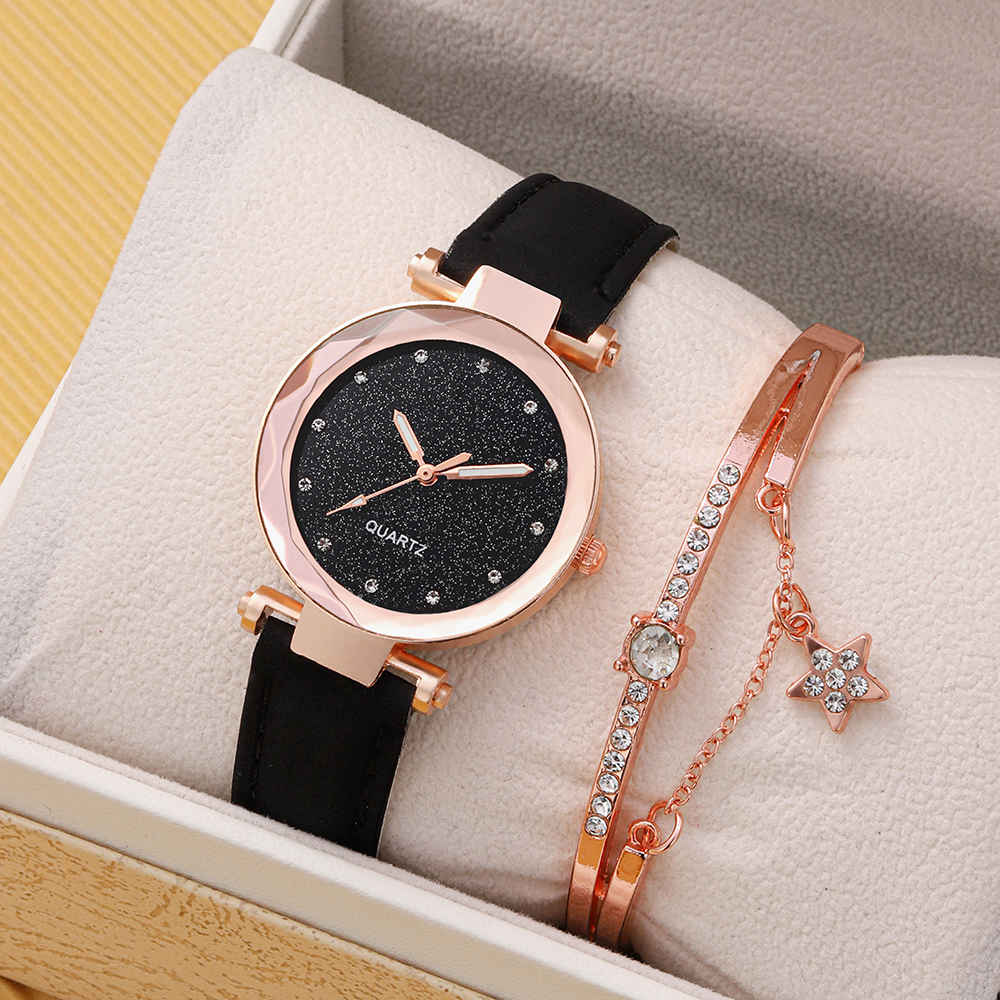 Simple Style Solid Color Buckle Quartz Womenu0027s Watches