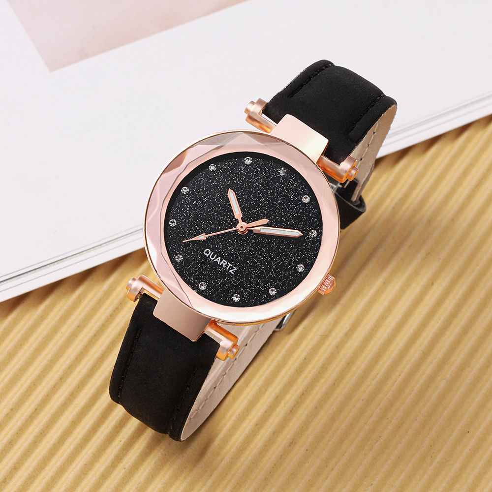 Simple Style Solid Color Buckle Quartz Womenu0027s Watches