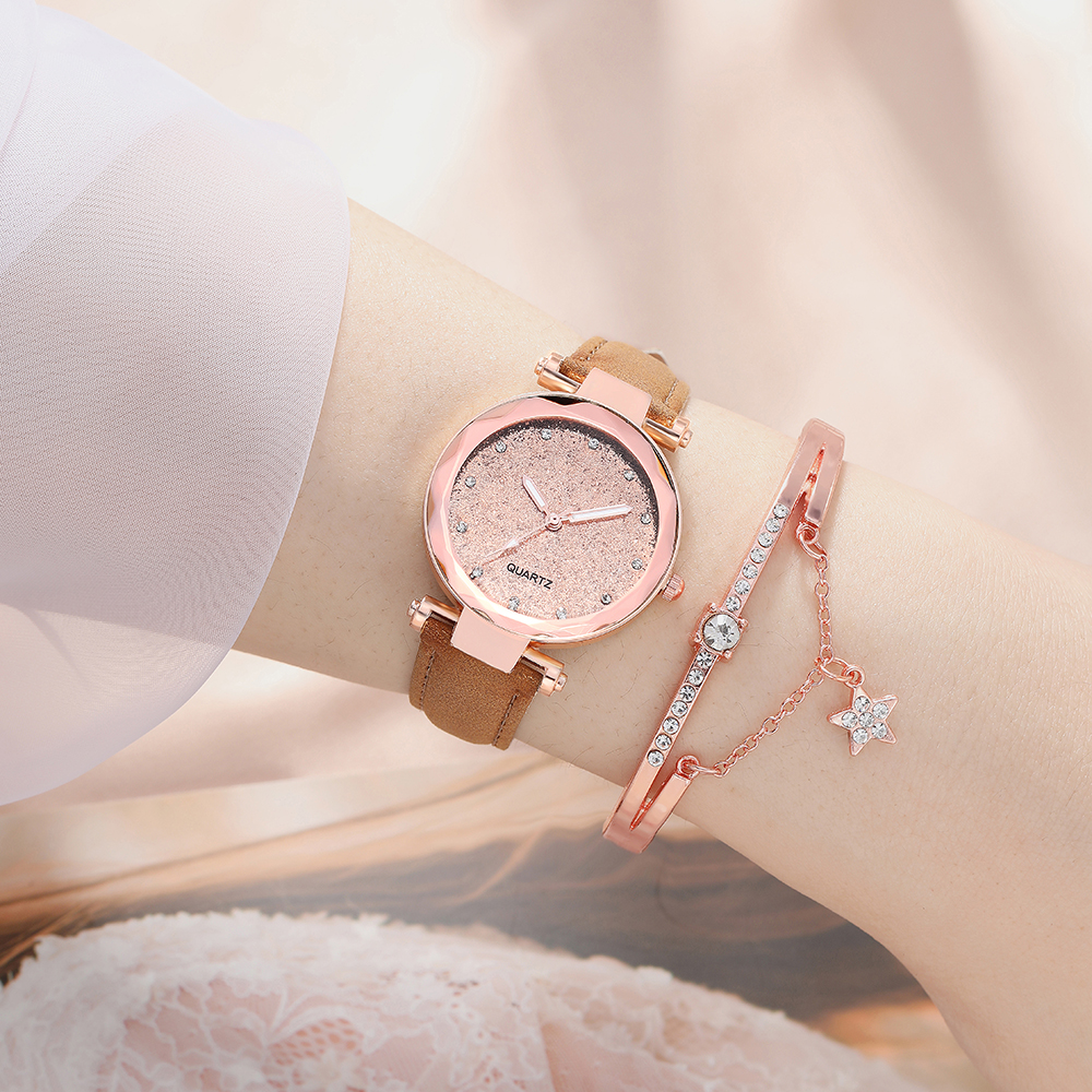 Simple Style Solid Color Buckle Quartz Womenu0027s Watches