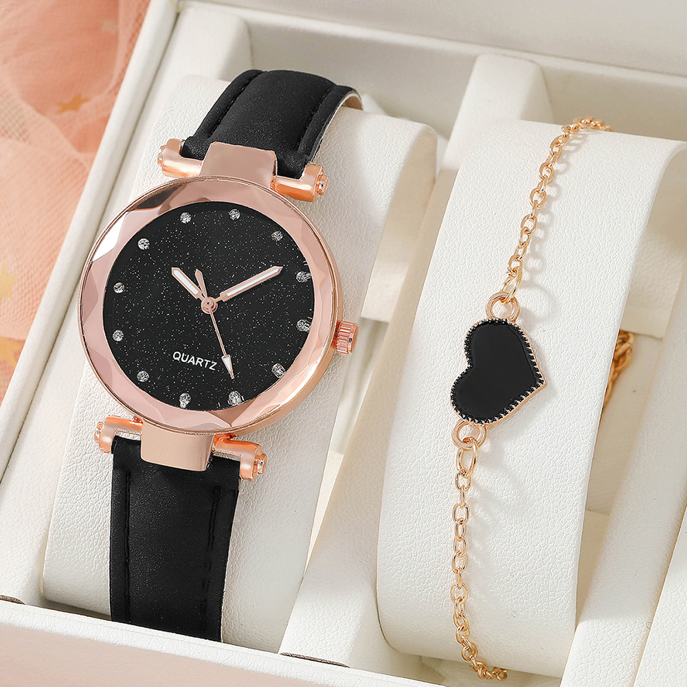 Fashion Heart Shape Butterfly Buckle Quartz Womenu0027s Watches