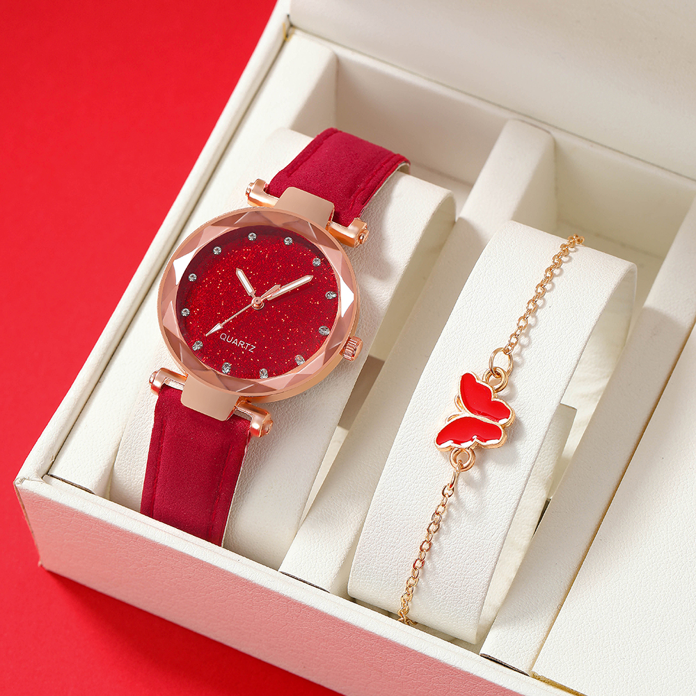 Fashion Heart Shape Butterfly Buckle Quartz Womenu0027s Watches
