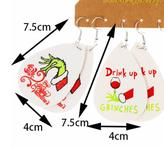 Cute Cartoon Pu Leather Womenu0027S Earrings 1 Set