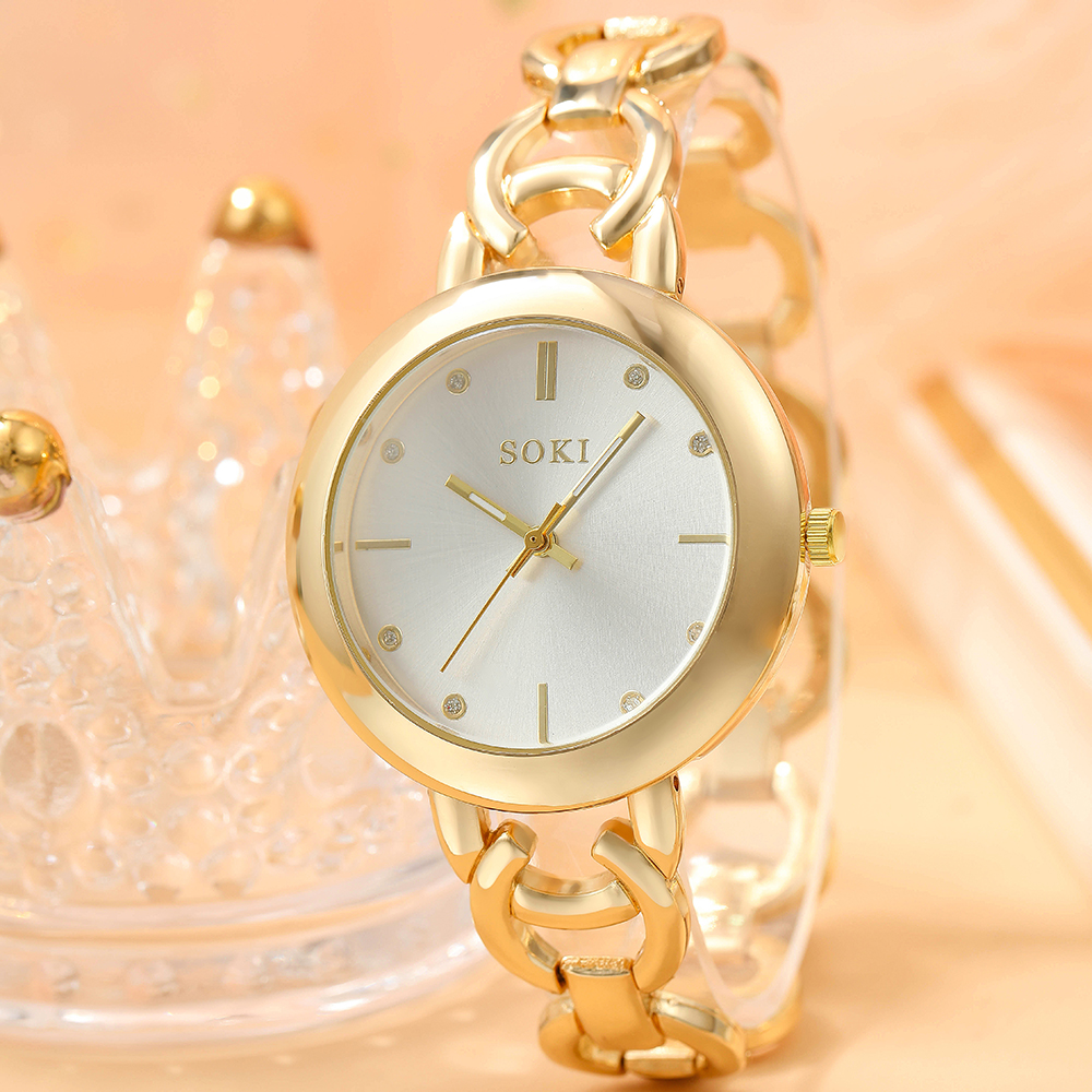 Fashion Solid Color Jewelry Buckle Quartz Womenu0027s Watches