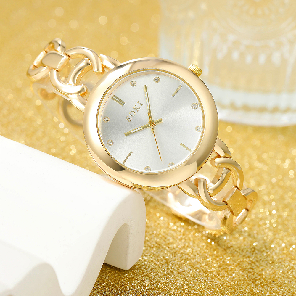 Fashion Solid Color Jewelry Buckle Quartz Womenu0027s Watches