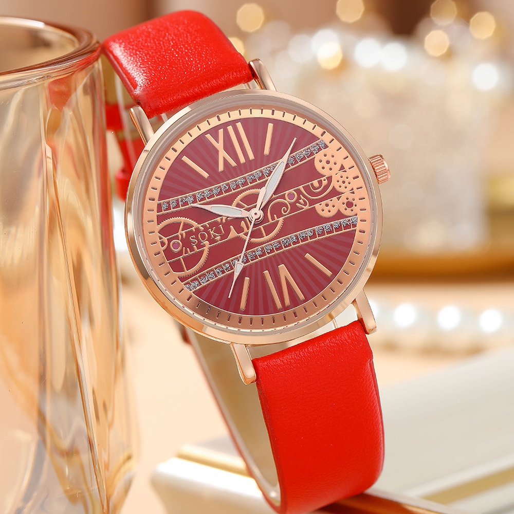 Fashion Solid Color Buckle Quartz Womenu0027s Watches