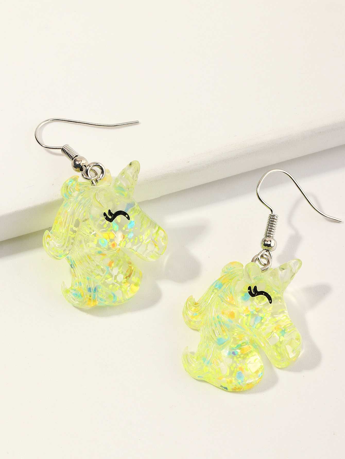 Cute Unicorn Resin Girlu0027S Drop Earrings 1 Pair