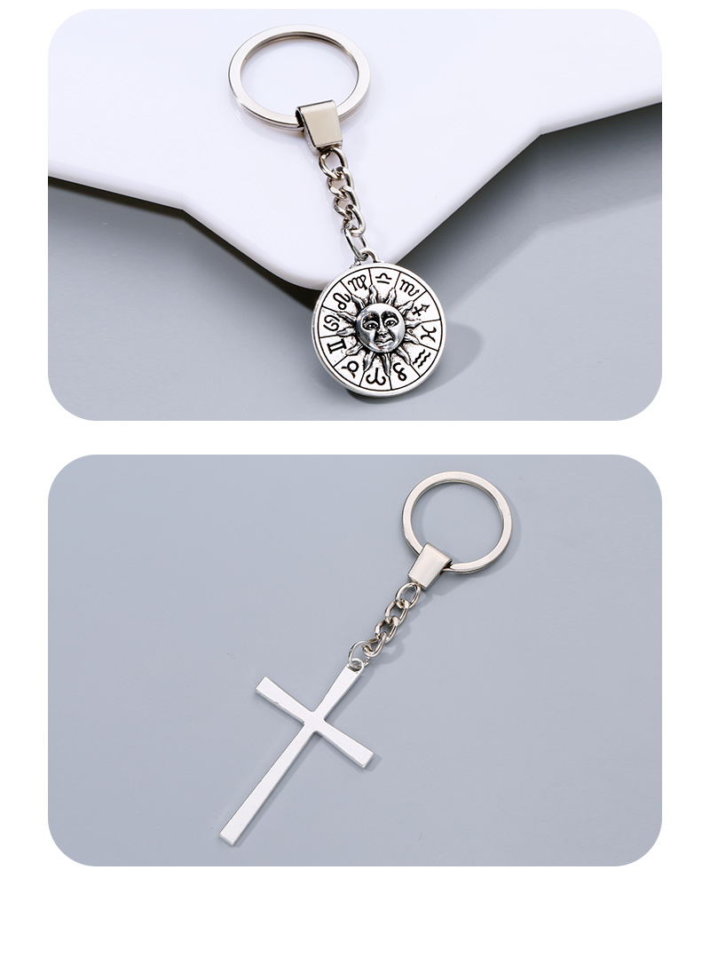 Fashion Cross Alloy Plating Keychain 1 Piece