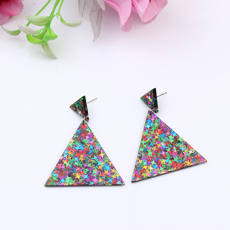 Retro Star Oval Arylic Stoving Varnish Womenu0027S Drop Earrings 1 Pair