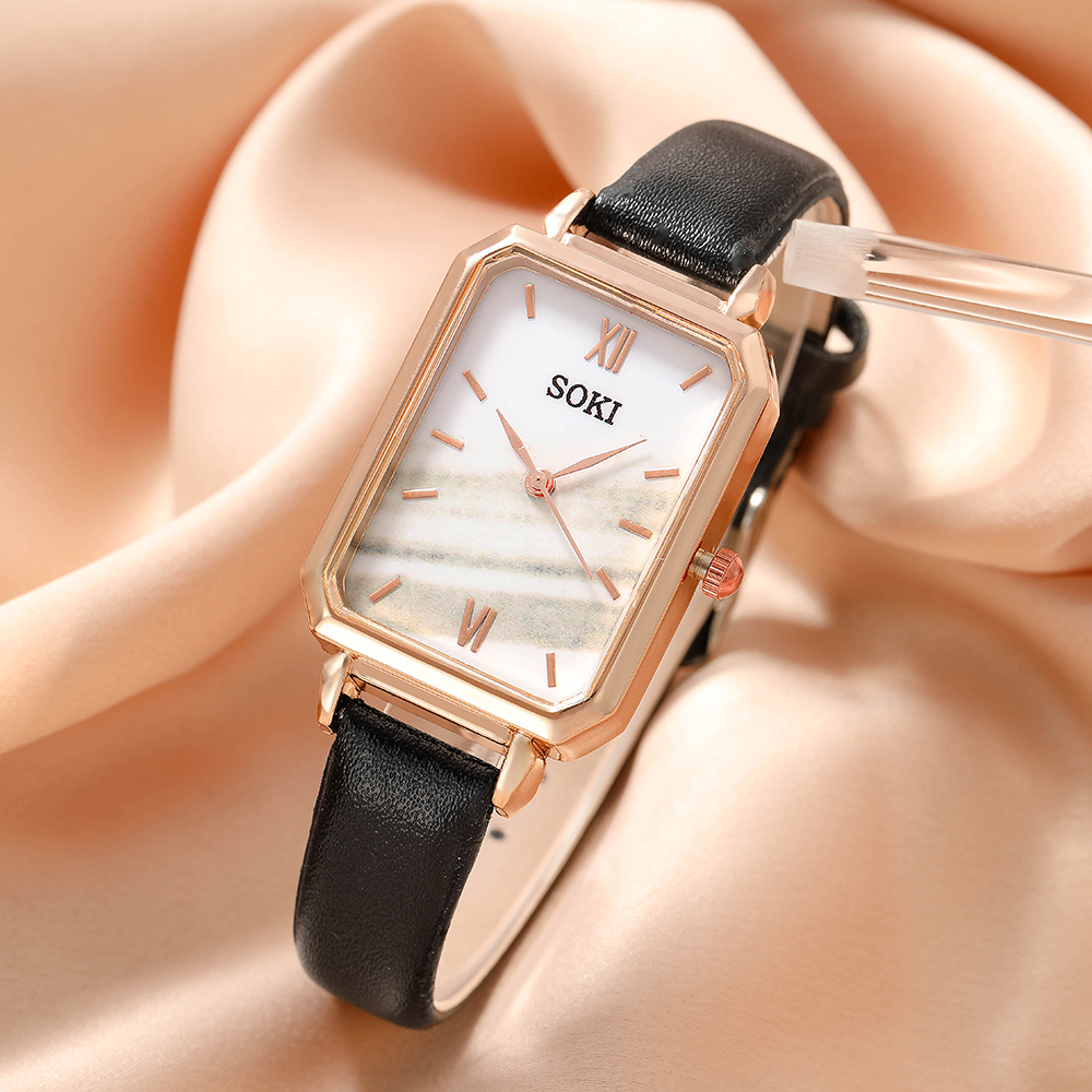 Fashion Solid Color Buckle Quartz Womenu0027s Watches