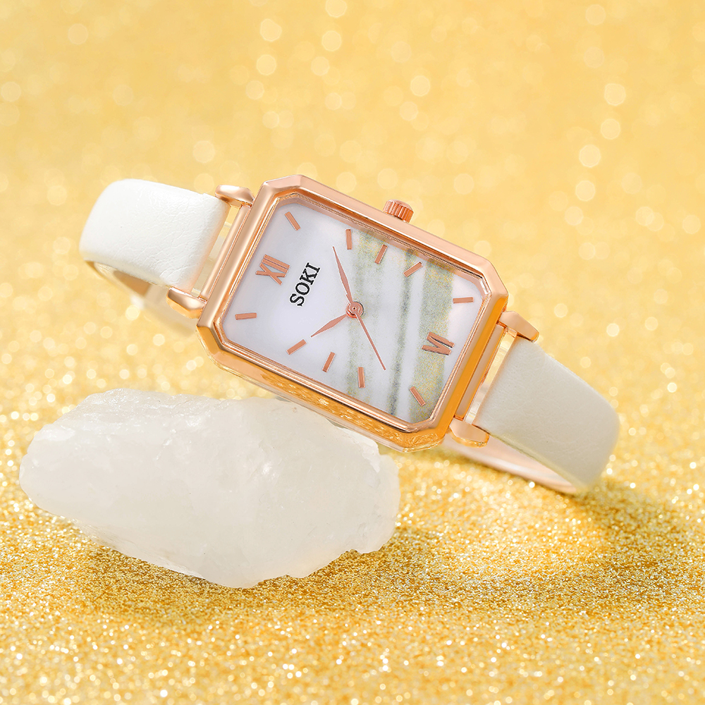 Fashion Solid Color Buckle Quartz Womenu0027s Watches