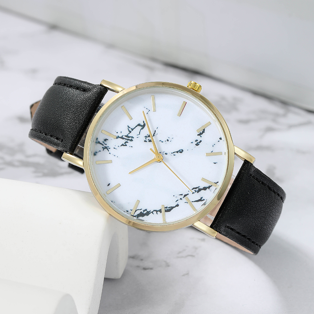 Elegant Solid Color Buckle Quartz Womenu0027s Watches
