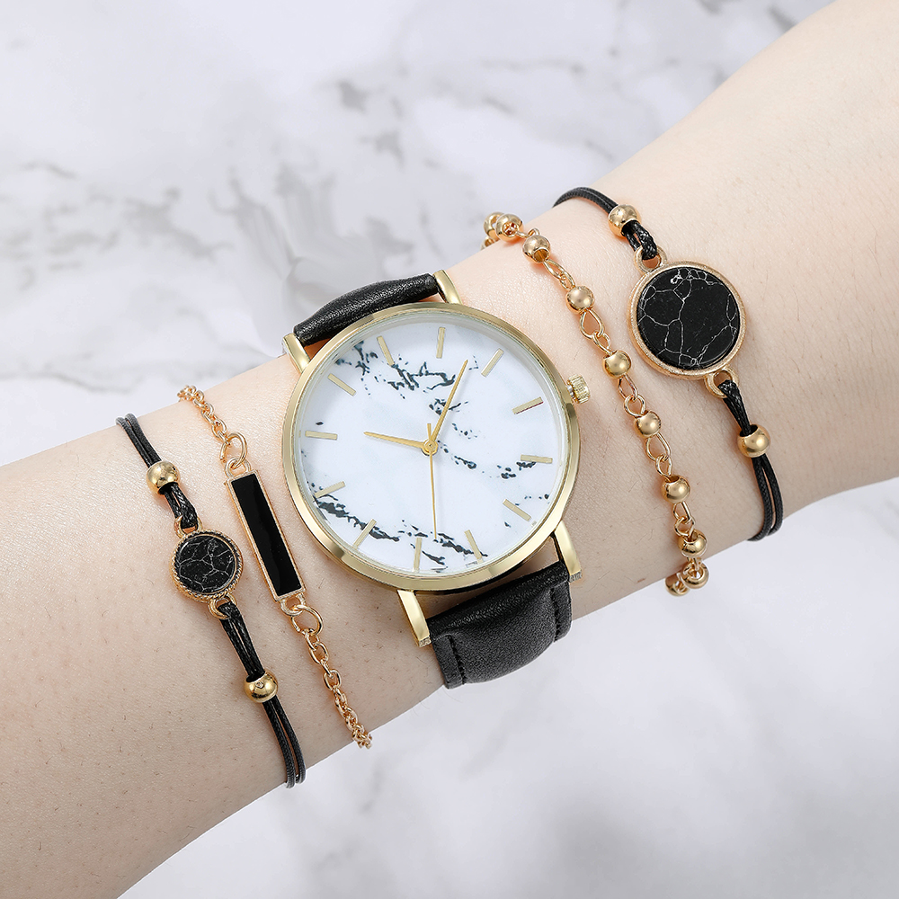 Elegant Solid Color Buckle Quartz Womenu0027s Watches