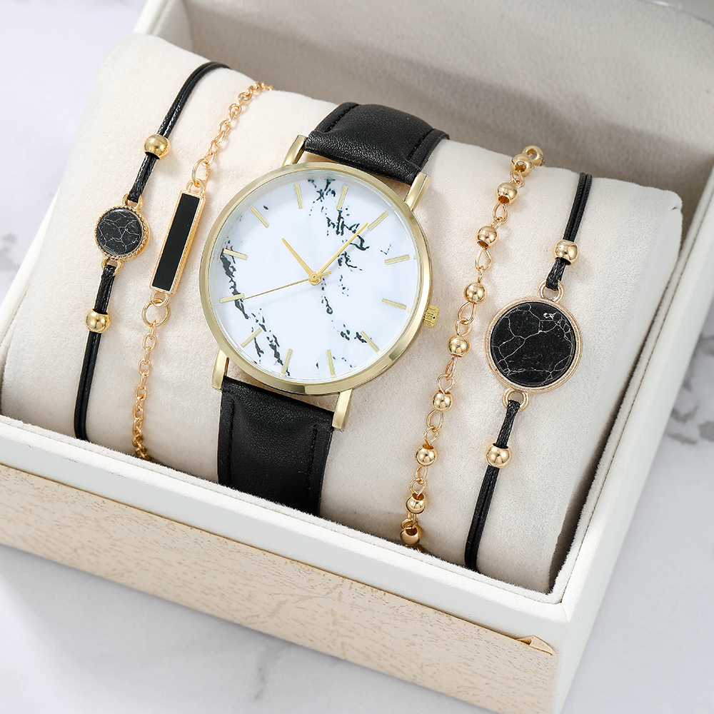Elegant Solid Color Buckle Quartz Womenu0027s Watches