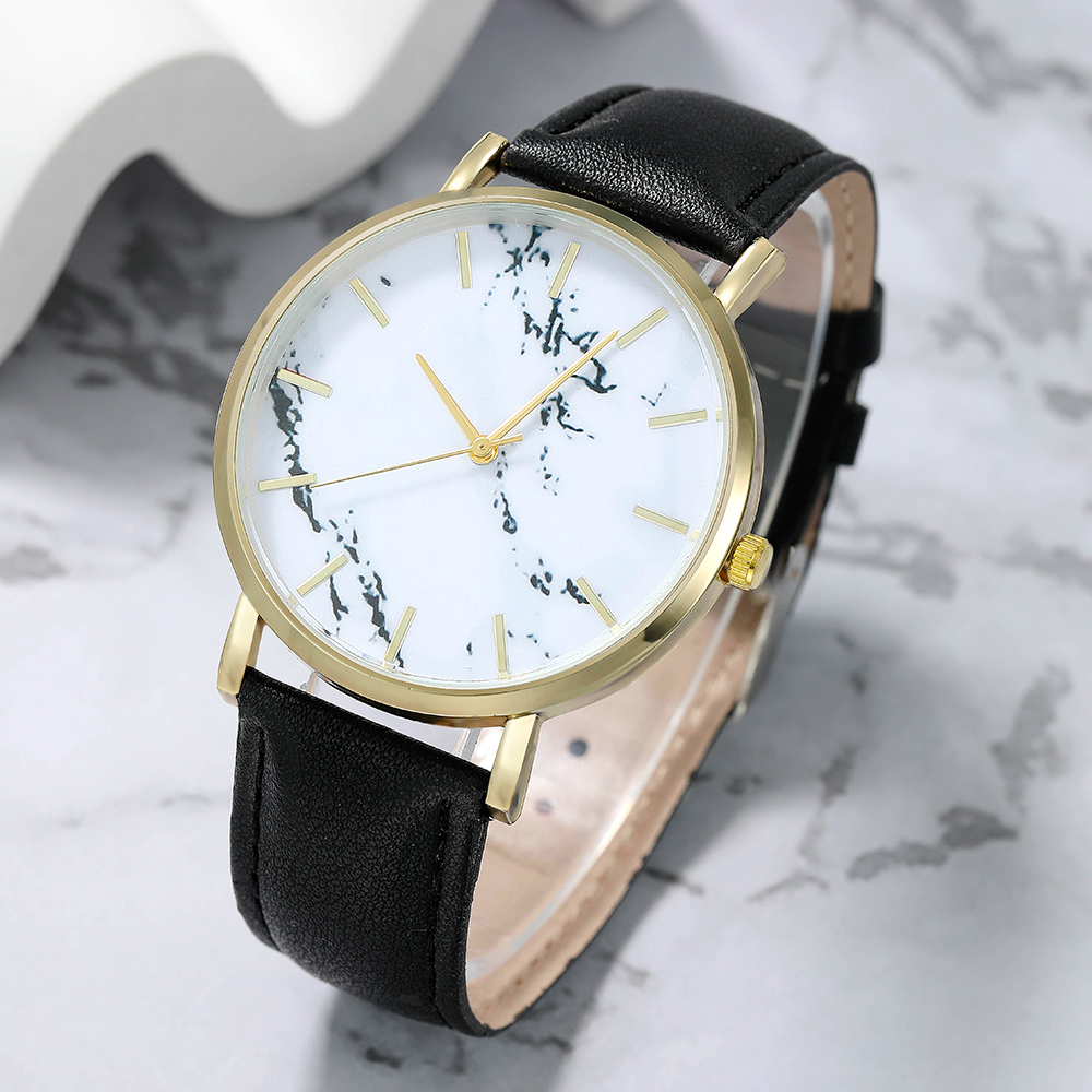 Elegant Solid Color Buckle Quartz Womenu0027s Watches