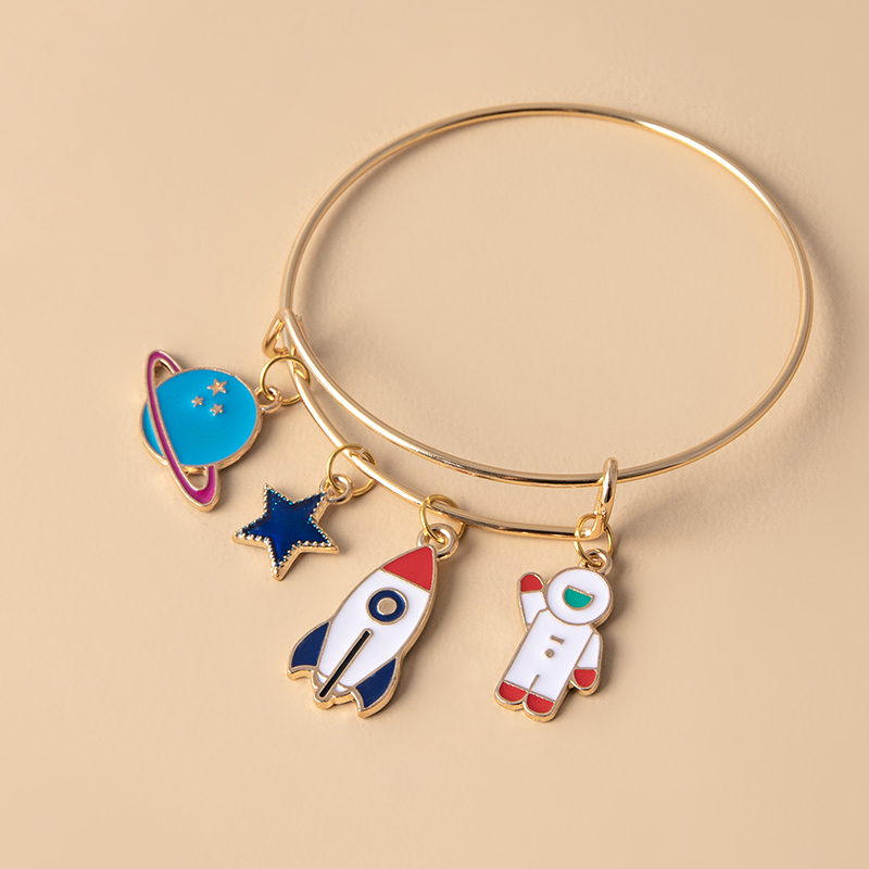 Cute Star Rocket Alloy Kidu0027S Womenu0027S Bangle 1 Piece