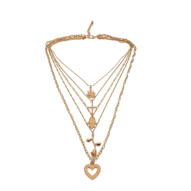 Fashion Geometric Alloy Plating Womenu0027S Layered Necklaces