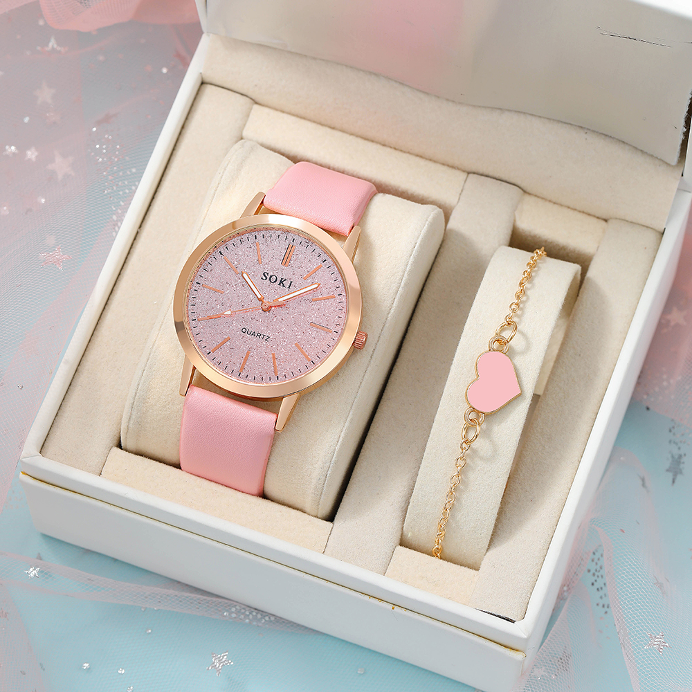 Elegant Solid Color Buckle Quartz Womenu0027s Watches