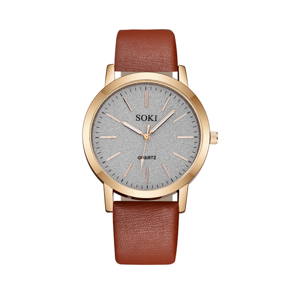 Elegant Solid Color Buckle Quartz Womenu0027s Watches