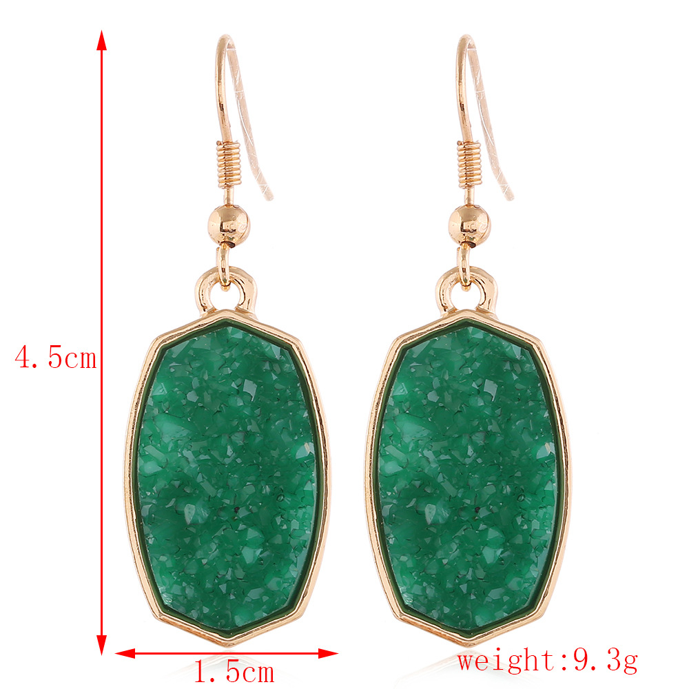 Elegant Geometric Alloy Plating Resin Womenu0027S Drop Earrings 1 Pair