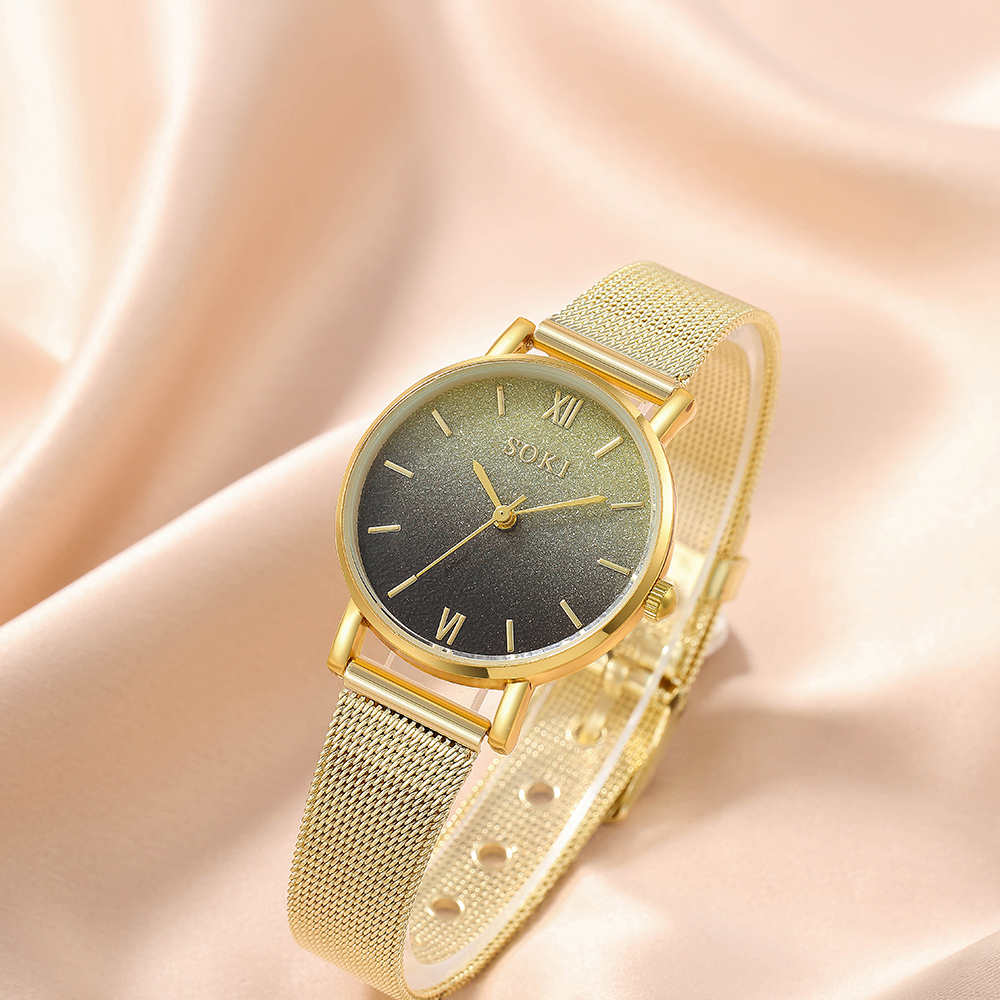 Fashion Gradient Color Buckle Quartz Womenu0027s Watches