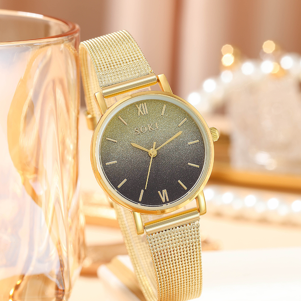 Fashion Gradient Color Buckle Quartz Womenu0027s Watches