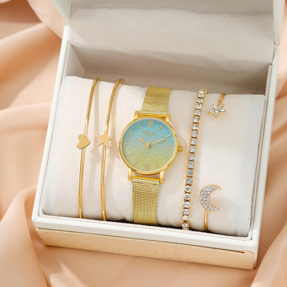 Fashion Gradient Color Buckle Quartz Womenu0027s Watches