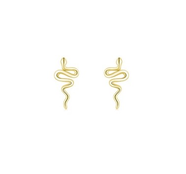 Cool Style Snake Silver Polishing Ear Studs 1 Pair