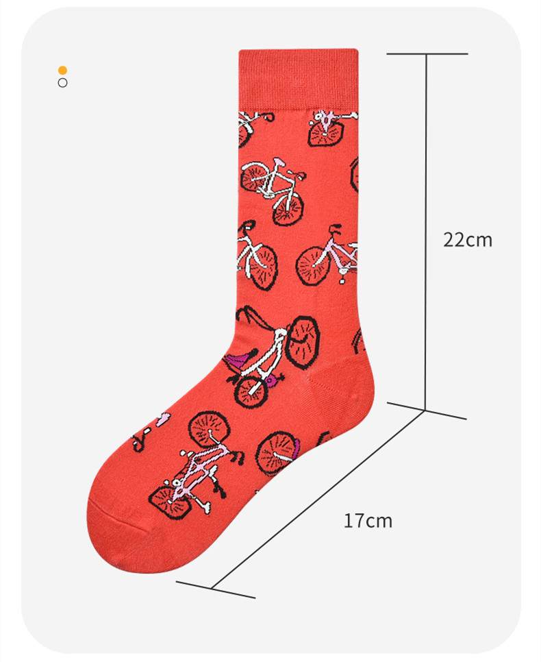 Womenu0027S Fashion Cartoon Color Block Nylon Cotton Jacquard Crew Socks