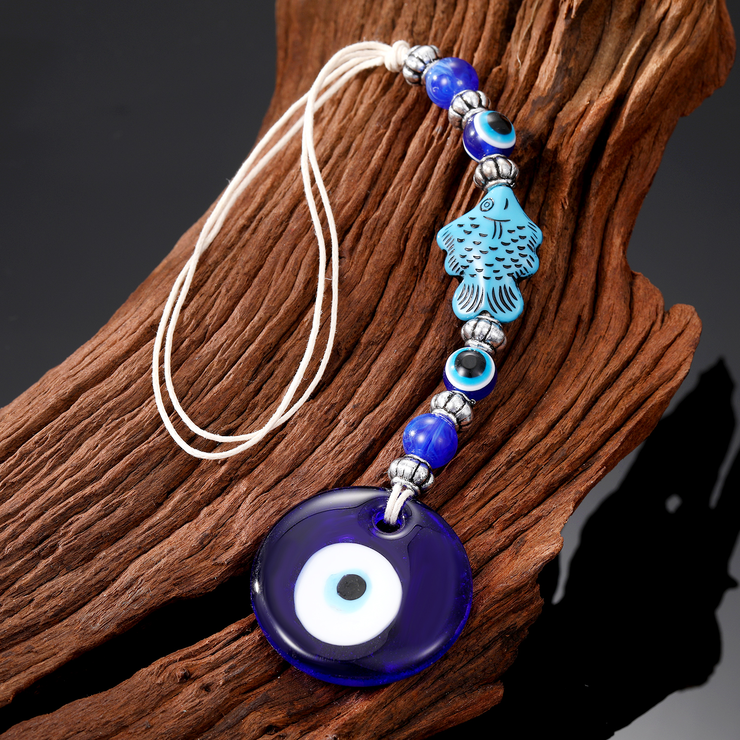 Vintage Style Eye Alloy Resin Inlay Rhinestones Unisex Keychain 1 Piece