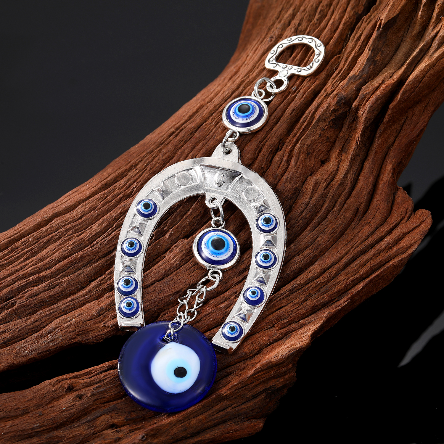 Vintage Style Eye Alloy Resin Inlay Rhinestones Unisex Keychain 1 Piece