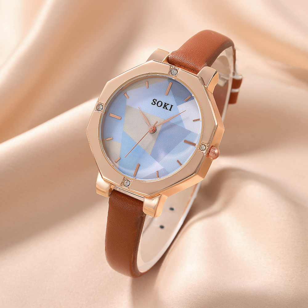 Fashion Geometric Buckle Quartz Womenu0027s Watches