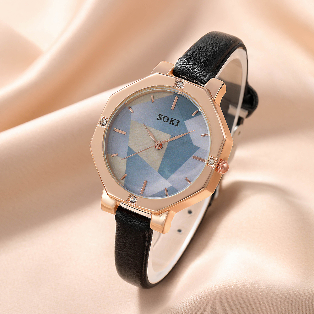 Fashion Geometric Buckle Quartz Womenu0027s Watches