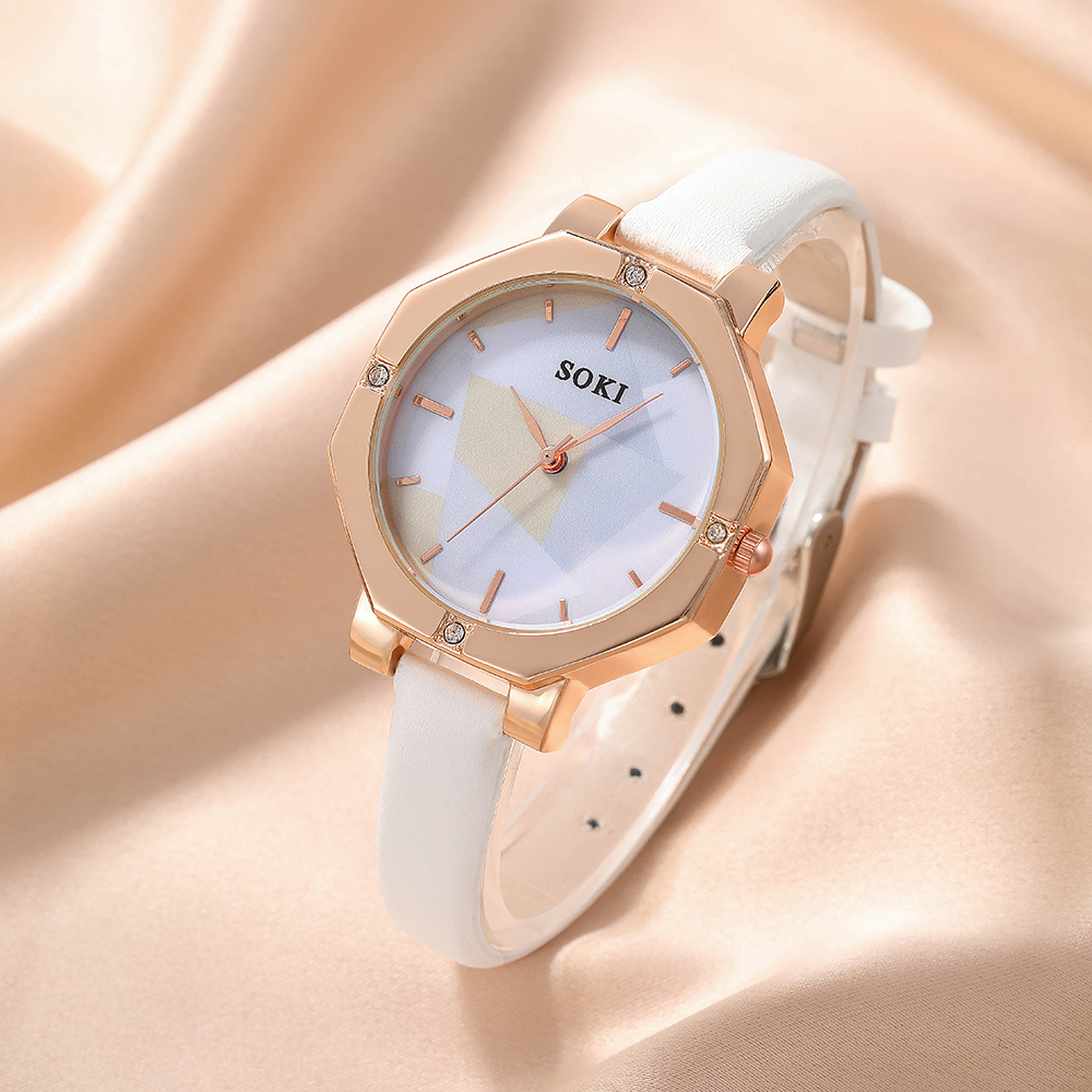 Fashion Geometric Buckle Quartz Womenu0027s Watches