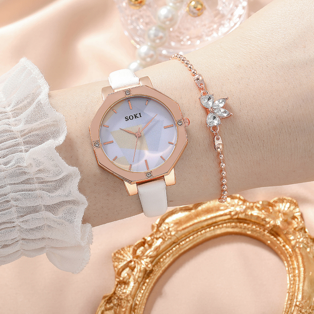Fashion Geometric Buckle Quartz Womenu0027s Watches