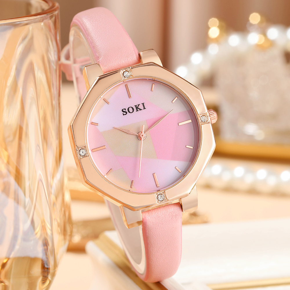 Fashion Geometric Buckle Quartz Womenu0027s Watches