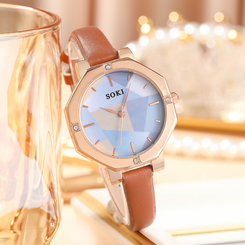 Fashion Geometric Buckle Quartz Womenu0027s Watches