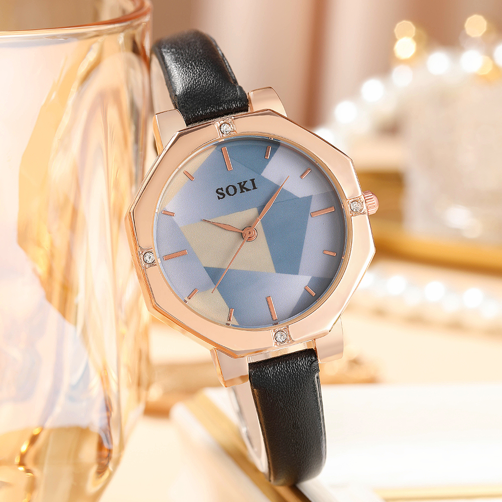 Fashion Geometric Buckle Quartz Womenu0027s Watches