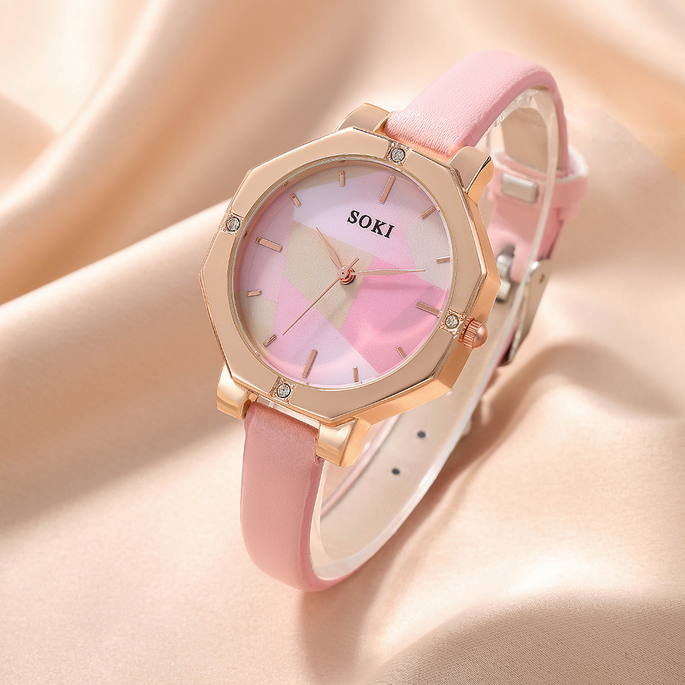 Fashion Geometric Buckle Quartz Womenu0027s Watches