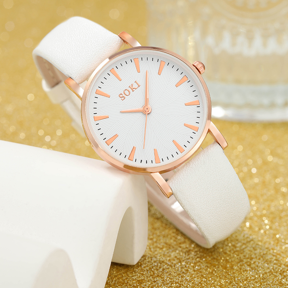 Fashion Solid Color Buckle Quartz Womenu0027s Watches