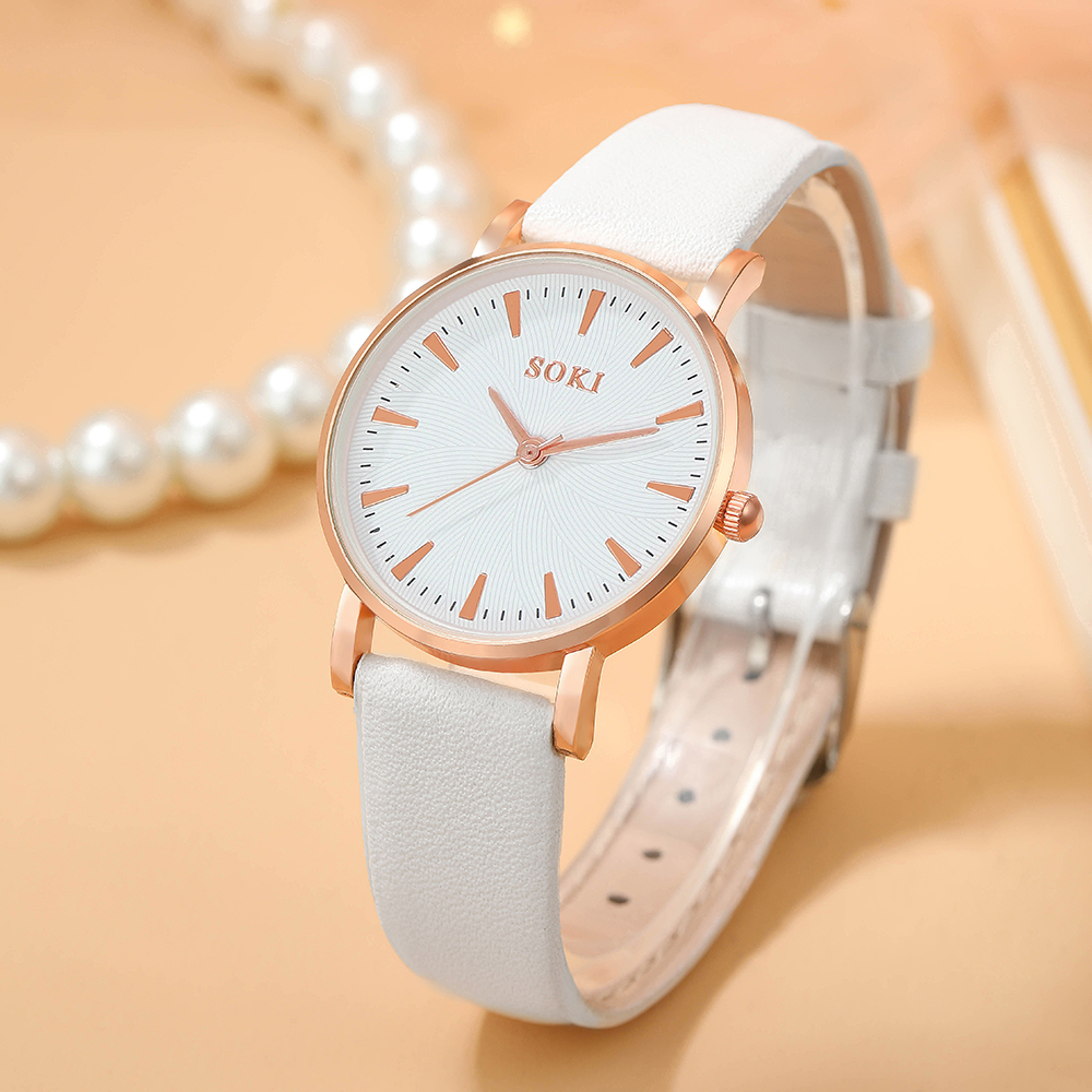 Fashion Solid Color Buckle Quartz Womenu0027s Watches