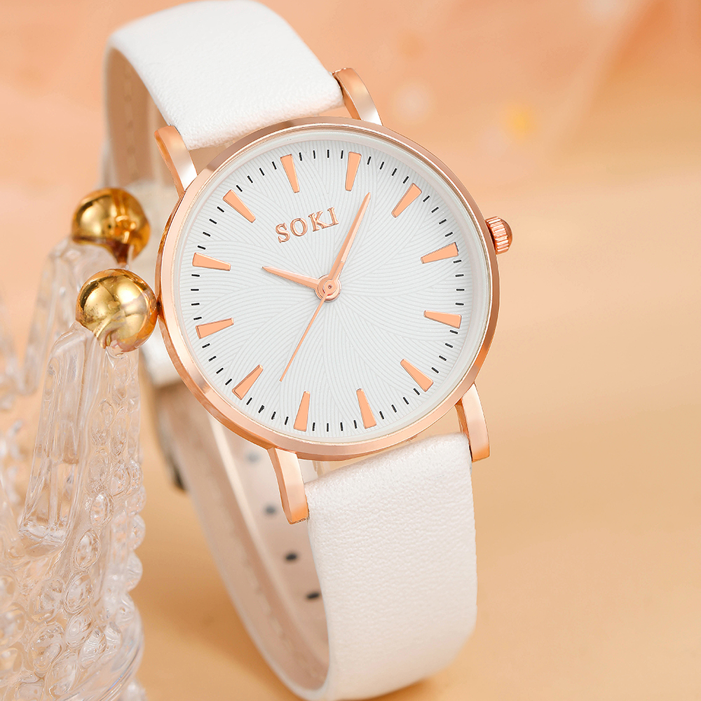 Fashion Solid Color Buckle Quartz Womenu0027s Watches