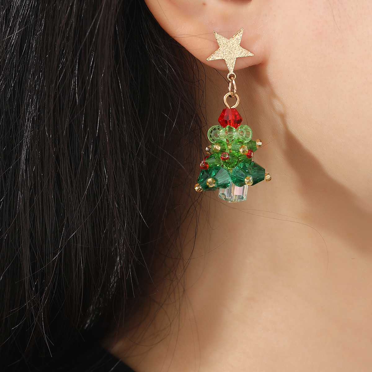 Fashion Christmas Tree Synthetic Resin Womenu0027S Drop Earrings 1 Pair