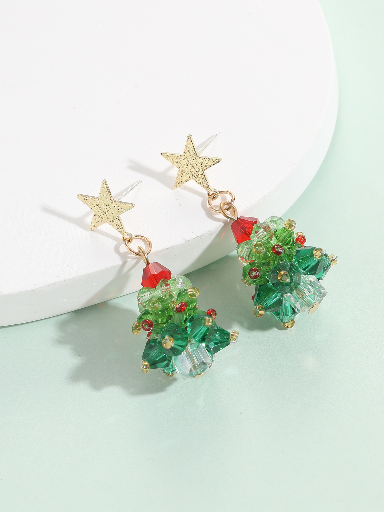 Fashion Christmas Tree Synthetic Resin Womenu0027S Drop Earrings 1 Pair